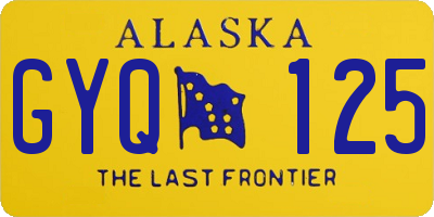 AK license plate GYQ125