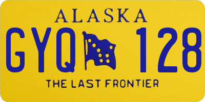 AK license plate GYQ128