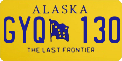 AK license plate GYQ130