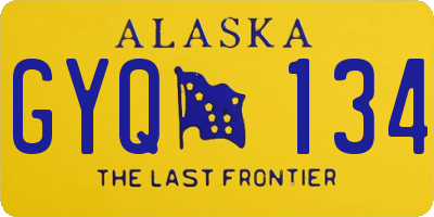 AK license plate GYQ134