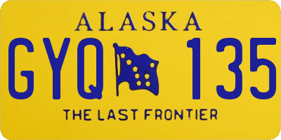 AK license plate GYQ135
