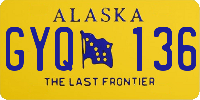 AK license plate GYQ136