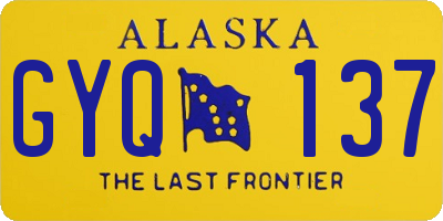 AK license plate GYQ137