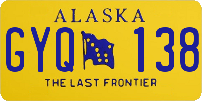 AK license plate GYQ138