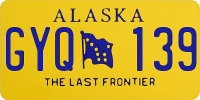 AK license plate GYQ139