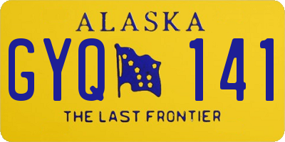 AK license plate GYQ141