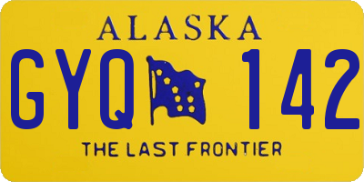 AK license plate GYQ142