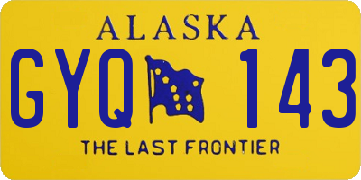 AK license plate GYQ143