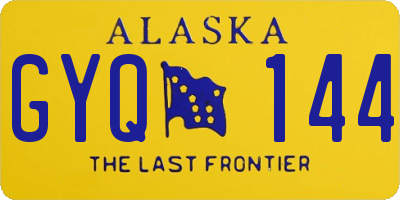 AK license plate GYQ144