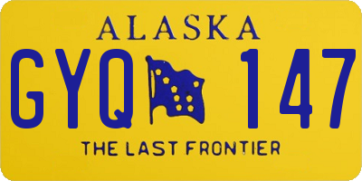 AK license plate GYQ147