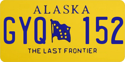 AK license plate GYQ152