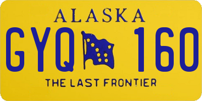 AK license plate GYQ160