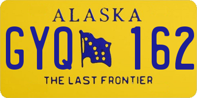 AK license plate GYQ162