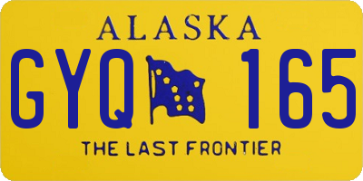 AK license plate GYQ165