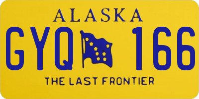 AK license plate GYQ166
