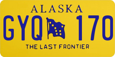 AK license plate GYQ170