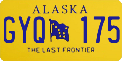 AK license plate GYQ175