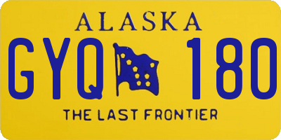 AK license plate GYQ180