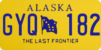 AK license plate GYQ182