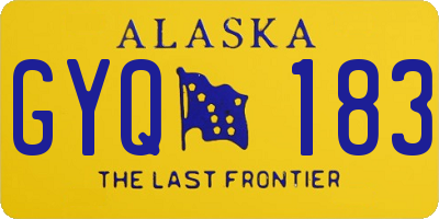 AK license plate GYQ183