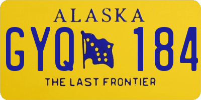 AK license plate GYQ184