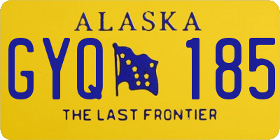 AK license plate GYQ185