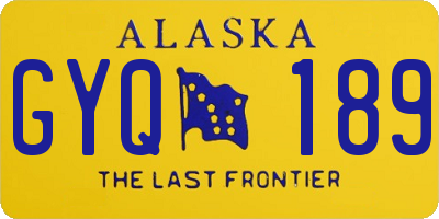 AK license plate GYQ189