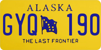 AK license plate GYQ190