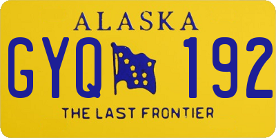 AK license plate GYQ192