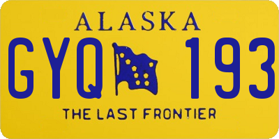 AK license plate GYQ193