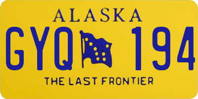 AK license plate GYQ194