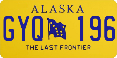 AK license plate GYQ196