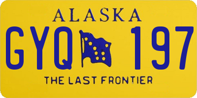 AK license plate GYQ197