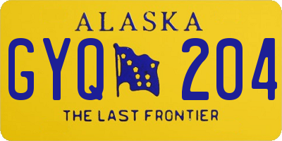 AK license plate GYQ204