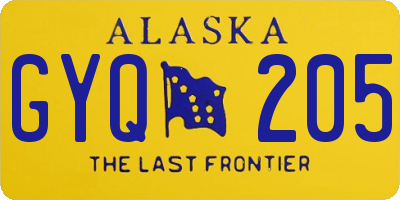 AK license plate GYQ205