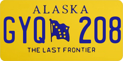 AK license plate GYQ208