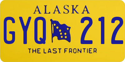 AK license plate GYQ212
