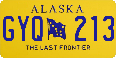 AK license plate GYQ213