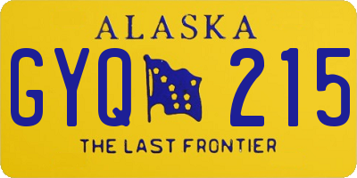 AK license plate GYQ215