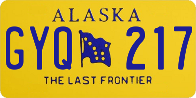 AK license plate GYQ217