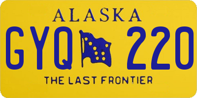 AK license plate GYQ220