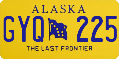 AK license plate GYQ225
