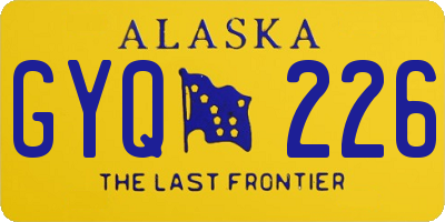 AK license plate GYQ226