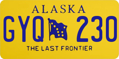 AK license plate GYQ230