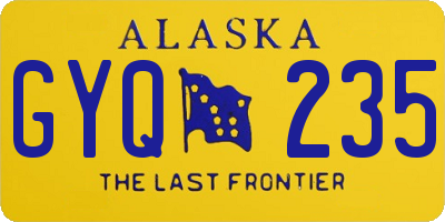 AK license plate GYQ235