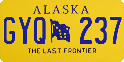 AK license plate GYQ237