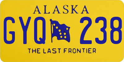 AK license plate GYQ238