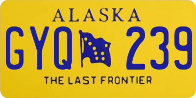 AK license plate GYQ239