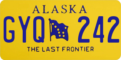 AK license plate GYQ242