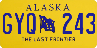 AK license plate GYQ243